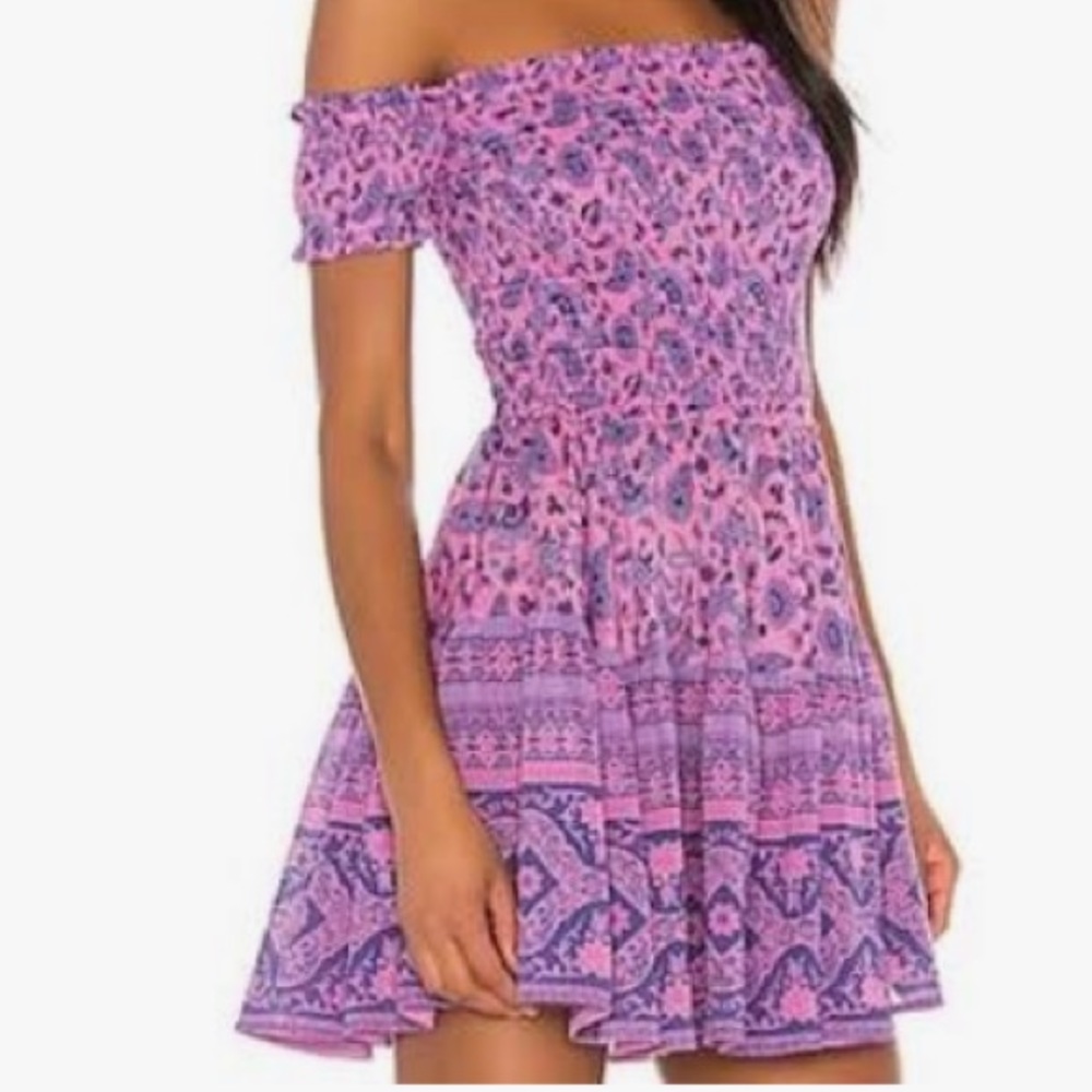 Rare! Spell and the Gypsy brand off the shoulders mini dress. NWOT! Runs small.